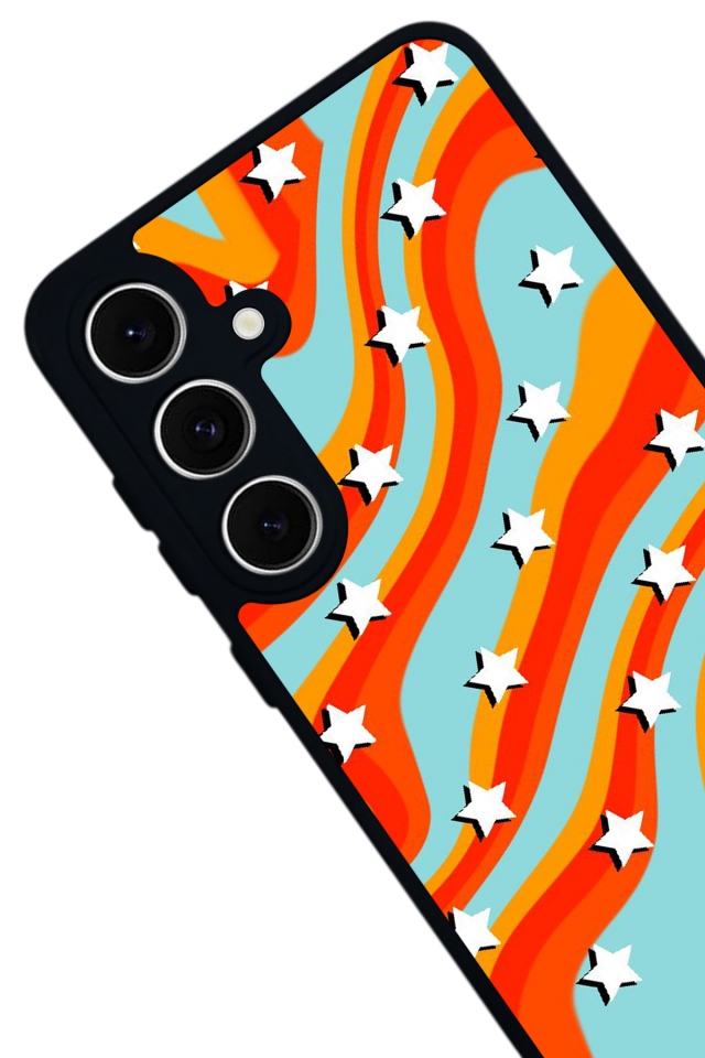 Samsung Galaxy A16 Uyumlu Retro Yildizlar Tasarımlı Glossy Premium Kılıf