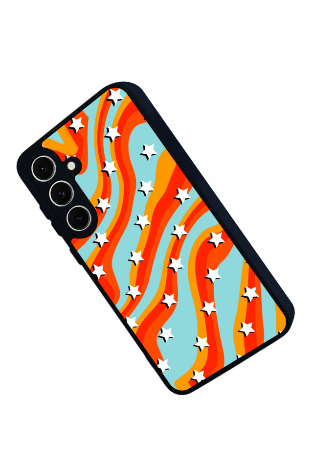 Samsung Galaxy A16 Uyumlu Retro Yildizlar Tasarımlı Glossy Premium Kılıf