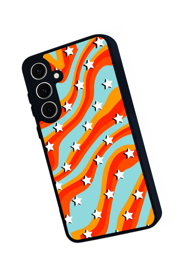 Samsung Galaxy A16 Uyumlu Retro Yildizlar Tasarımlı Glossy Premium Kılıf