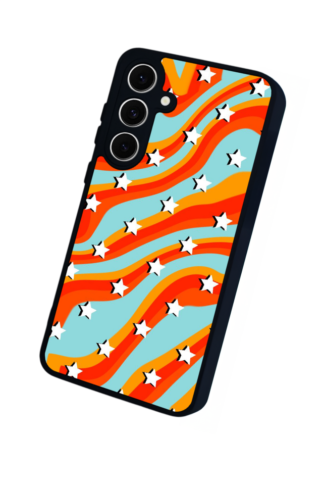 Samsung Galaxy A16 Uyumlu Retro Yildizlar Tasarımlı Glossy Premium Kılıf