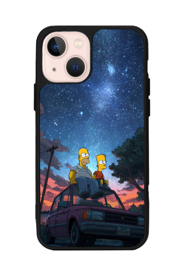 iPhone 15 Uyumlu The Simpsons Tasarımlı Glossy Premium Kılıf