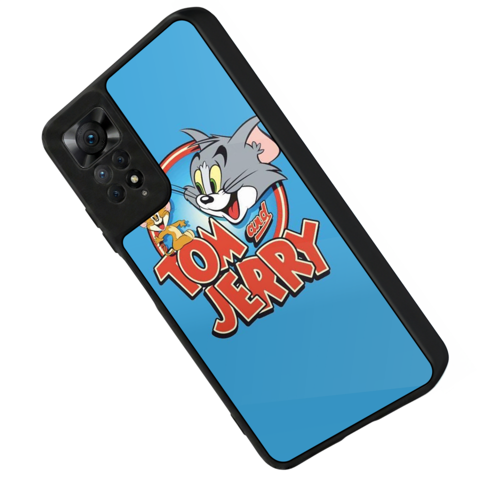 Xiaomi Redmi Note 12 Pro Uyumlu Tom And Jerry Tasarımlı Glossy Premium Kılıf