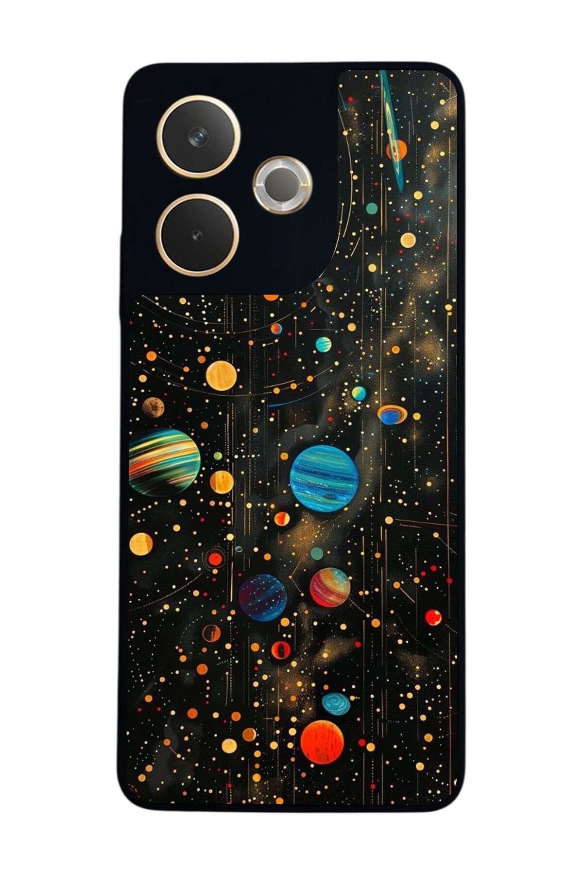 Oppo A5 Pro Uyumlu Uzay Tasarımlı Glossy Premium Kılıf