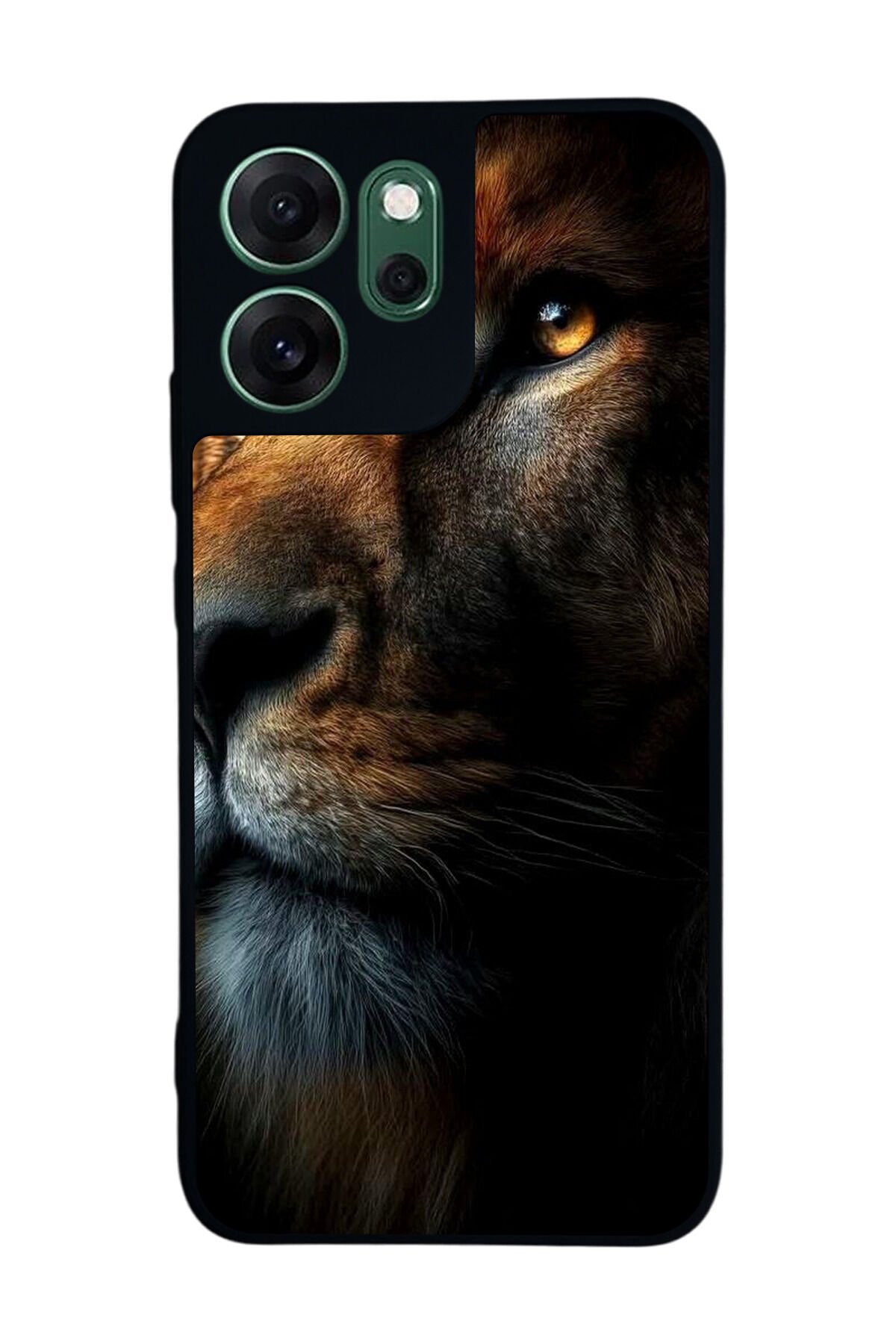 Oppo Reno 14F Uyumlu Aslan Tasarımlı Glossy Premium Kılıf