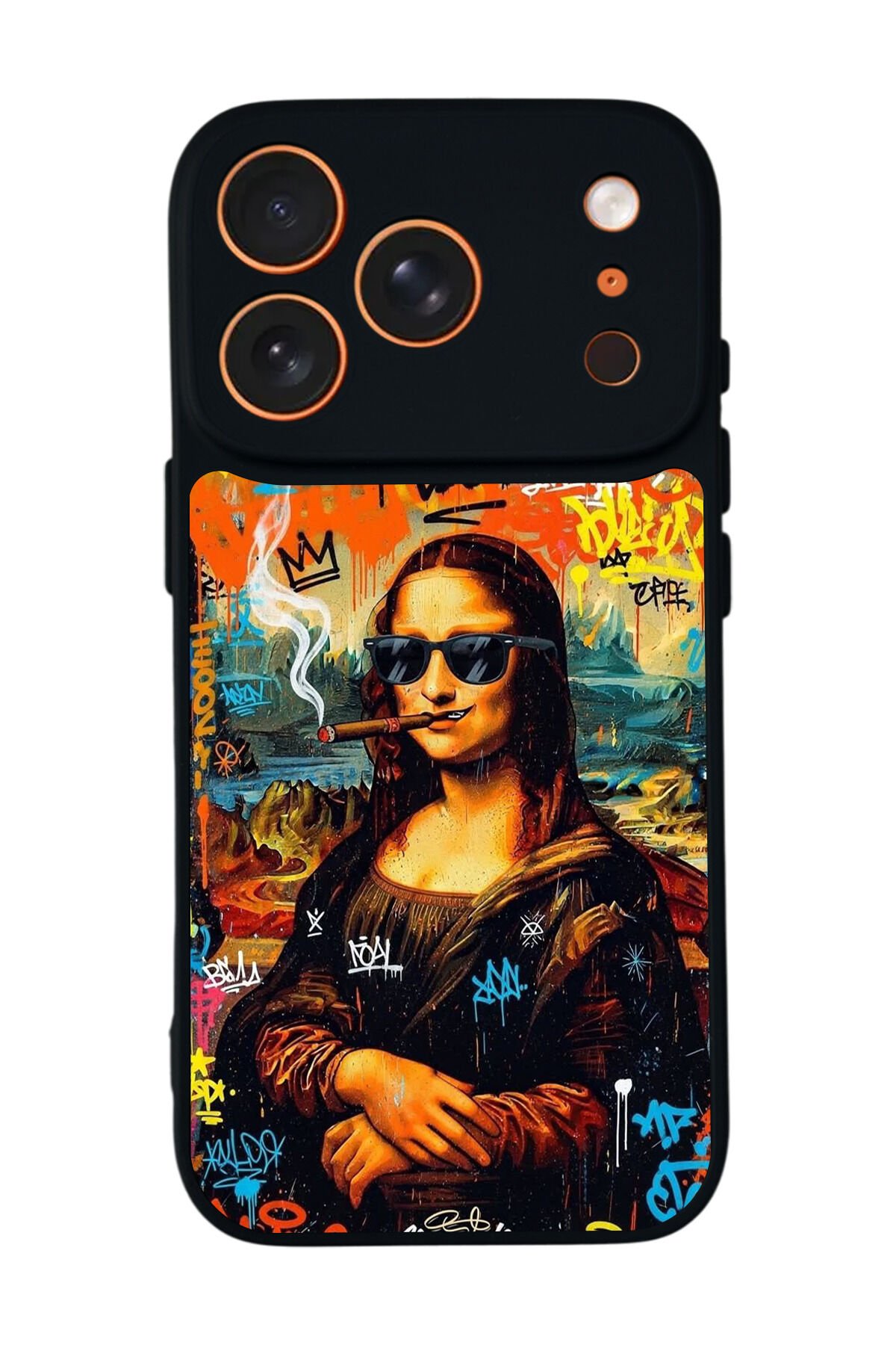 iPhone 17 Pro Uyumlu Monalisa Tasarımlı Glossy Premium Kılıf