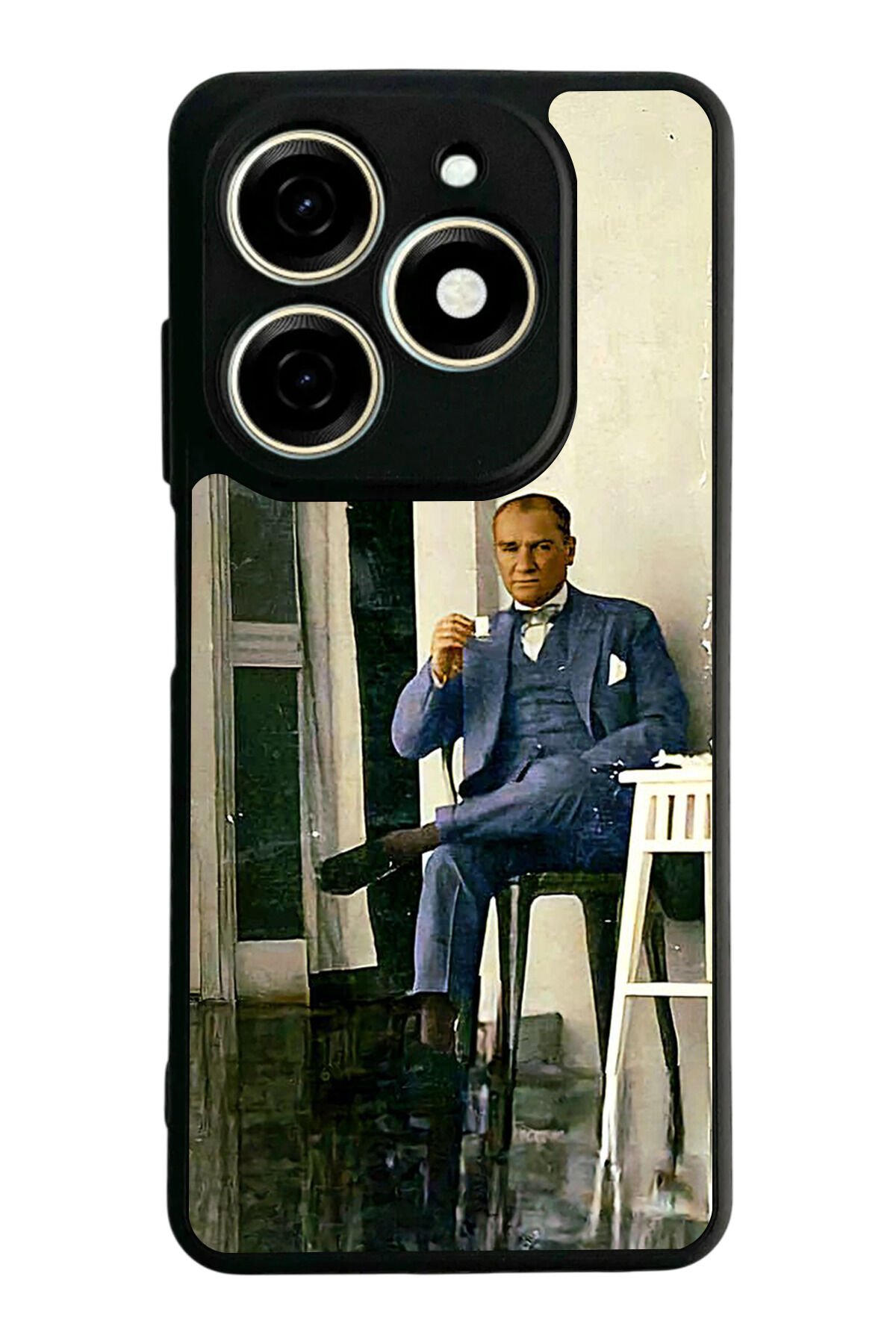 Infınıx Smart 8 Pro Uyumlu Mustafa Kemal Ataturk Tasarımlı Glossy Premium Kılıf