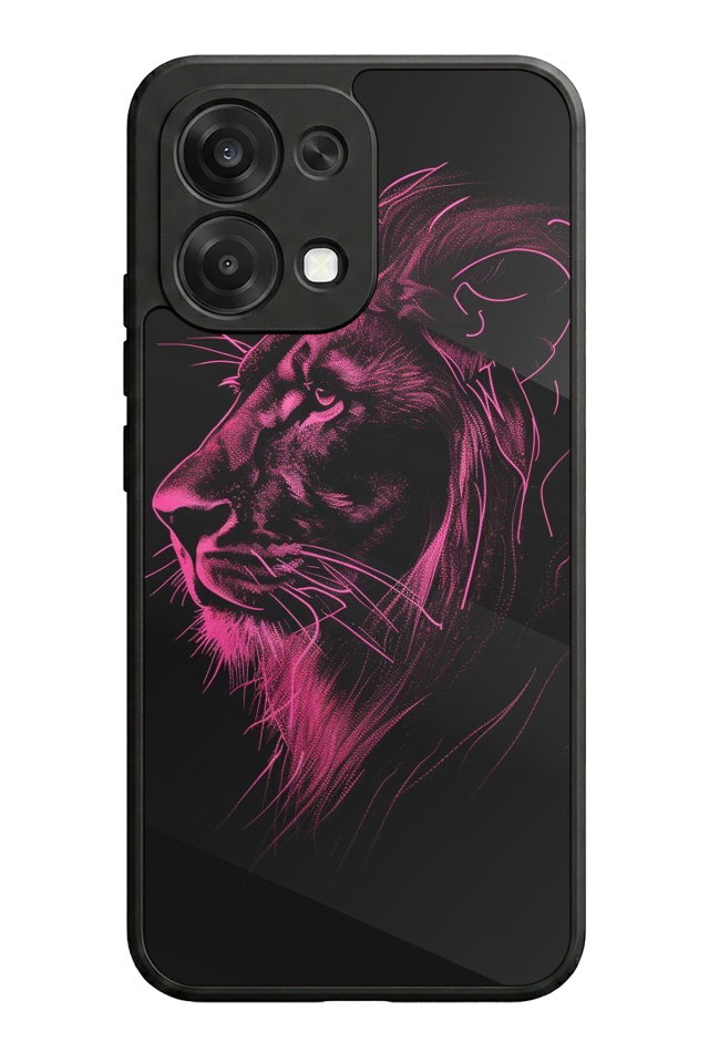 Oppo A6 Pro Uyumlu Aslan Tasarımlı Glossy Premium Kılıf