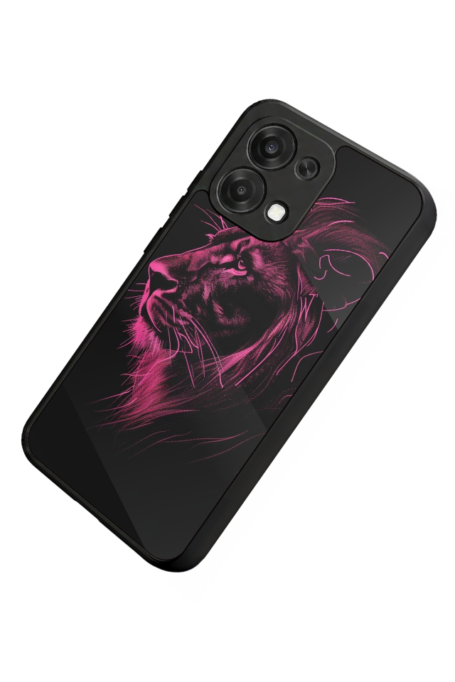 Oppo A6 Pro Uyumlu Aslan Tasarımlı Glossy Premium Kılıf