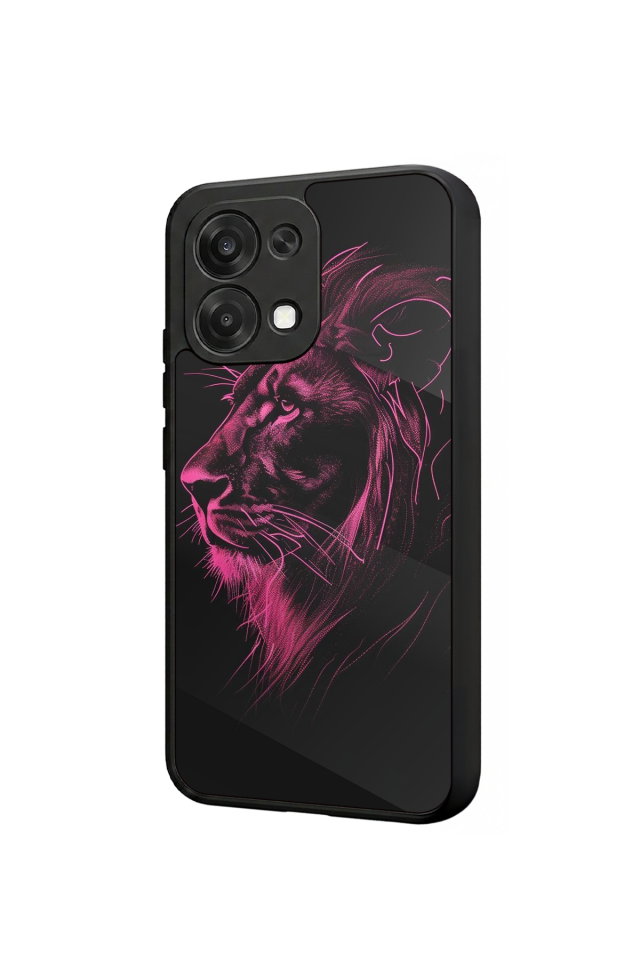 Oppo A6 Pro Uyumlu Aslan Tasarımlı Glossy Premium Kılıf