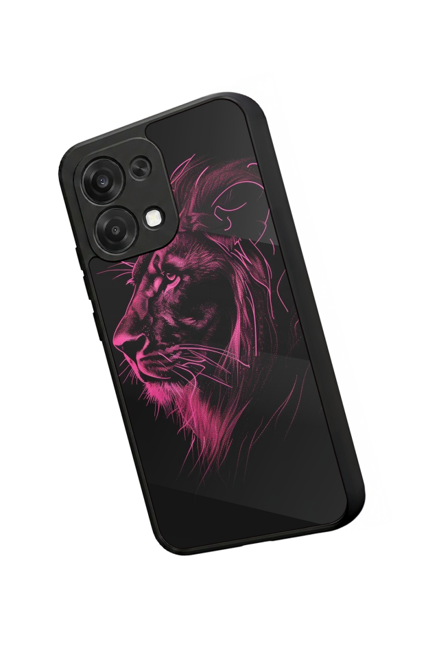 Oppo A6 Pro Uyumlu Aslan Tasarımlı Glossy Premium Kılıf