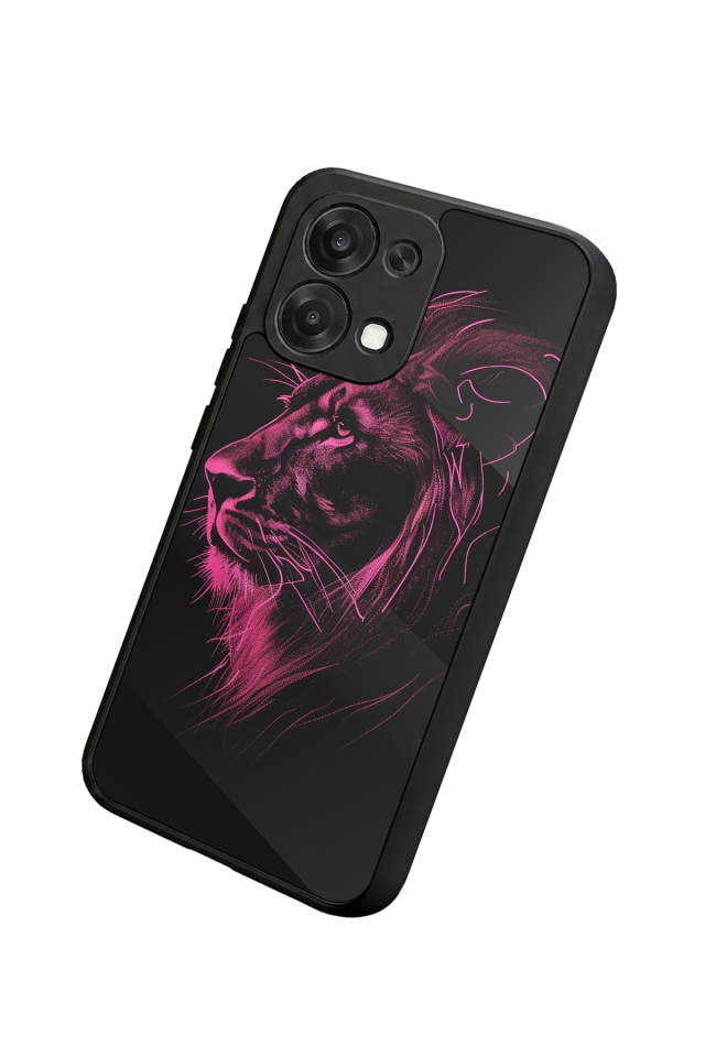 Oppo A6 Pro Uyumlu Aslan Tasarımlı Glossy Premium Kılıf