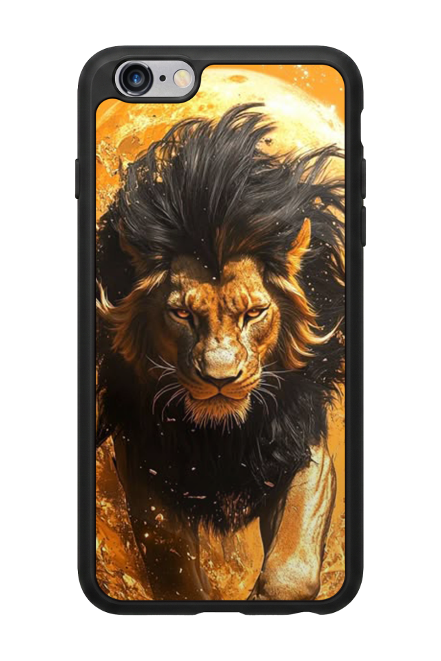 iPhone 6 Plus Uyumlu Aslan Tasarımlı Glossy Premium Kılıf
