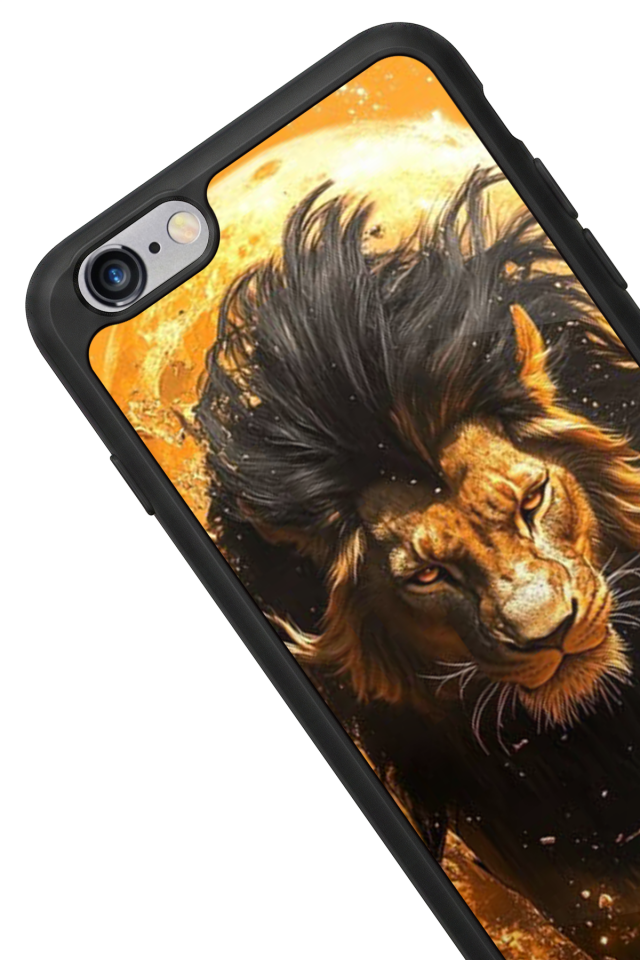 iPhone 6 Plus Uyumlu Aslan Tasarımlı Glossy Premium Kılıf