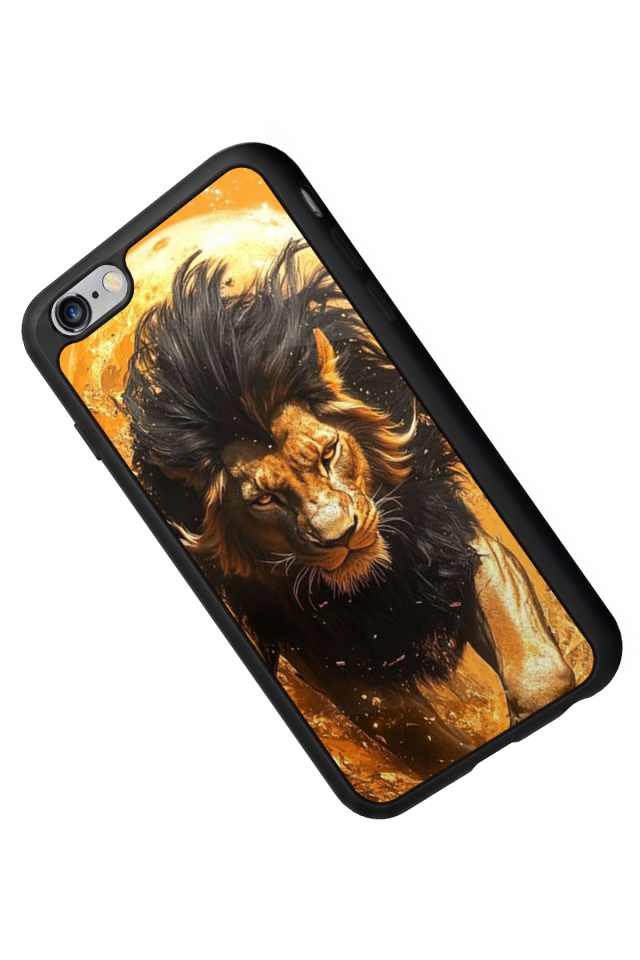 iPhone 6 Plus Uyumlu Aslan Tasarımlı Glossy Premium Kılıf