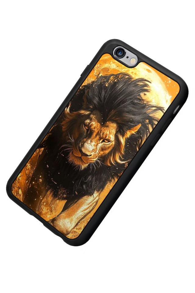 iPhone 6 Plus Uyumlu Aslan Tasarımlı Glossy Premium Kılıf