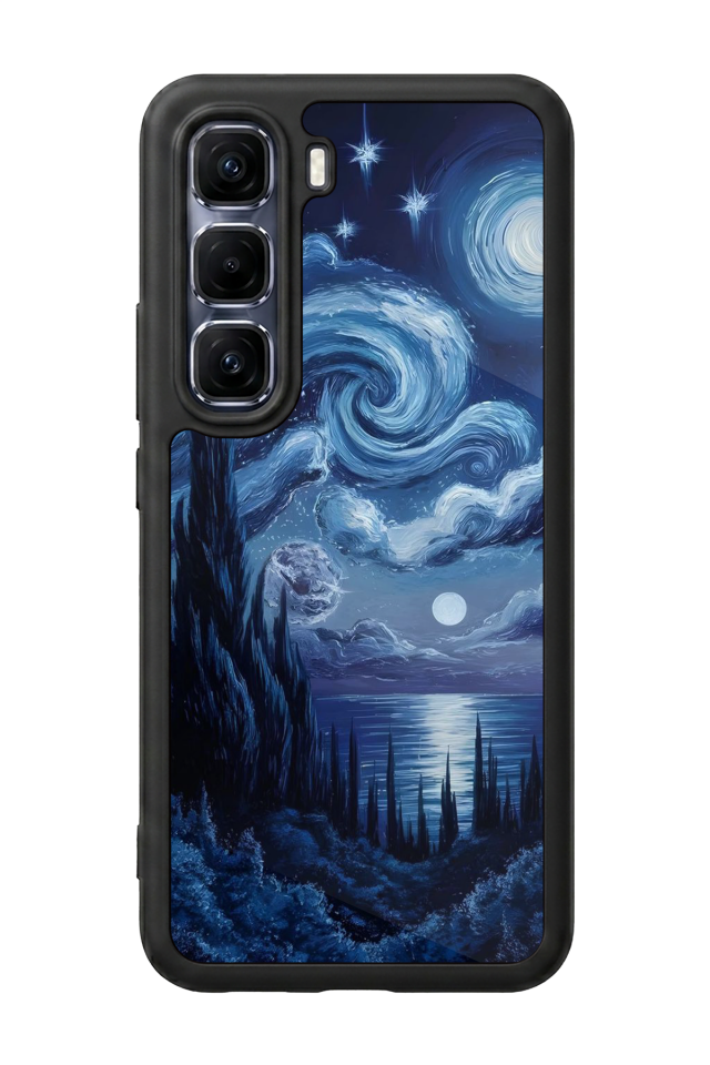 Infinix Hot 60 Pro Plus Uyumlu Ay Tasarımlı Glossy Premium Kılıf