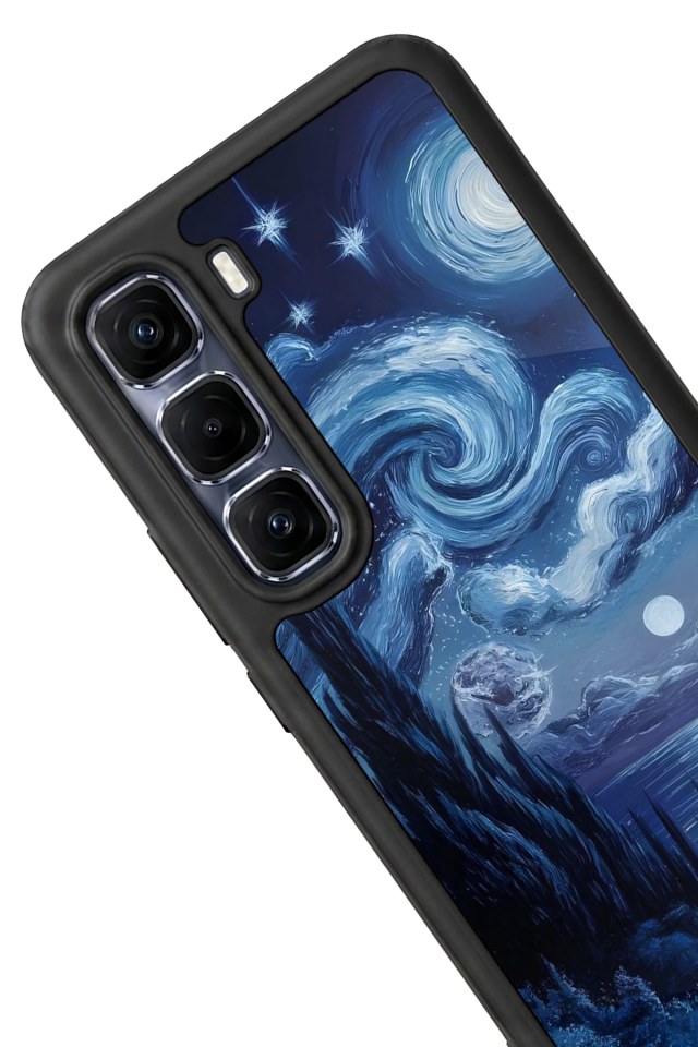 Infinix Hot 60 Pro Plus Uyumlu Ay Tasarımlı Glossy Premium Kılıf