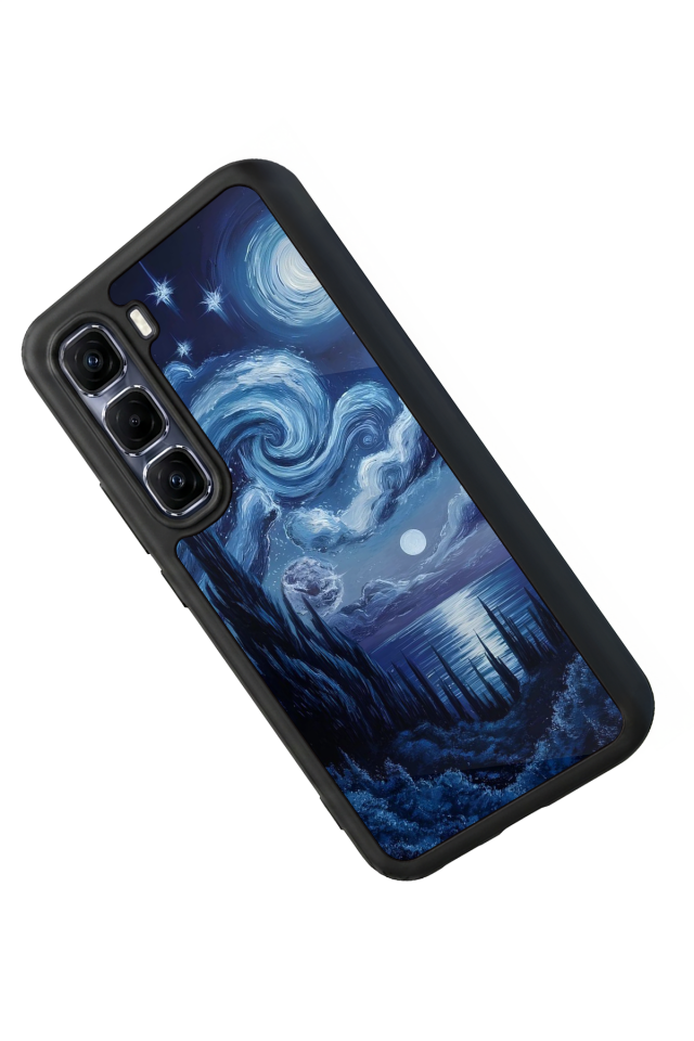 Infinix Hot 60 Pro Plus Uyumlu Ay Tasarımlı Glossy Premium Kılıf