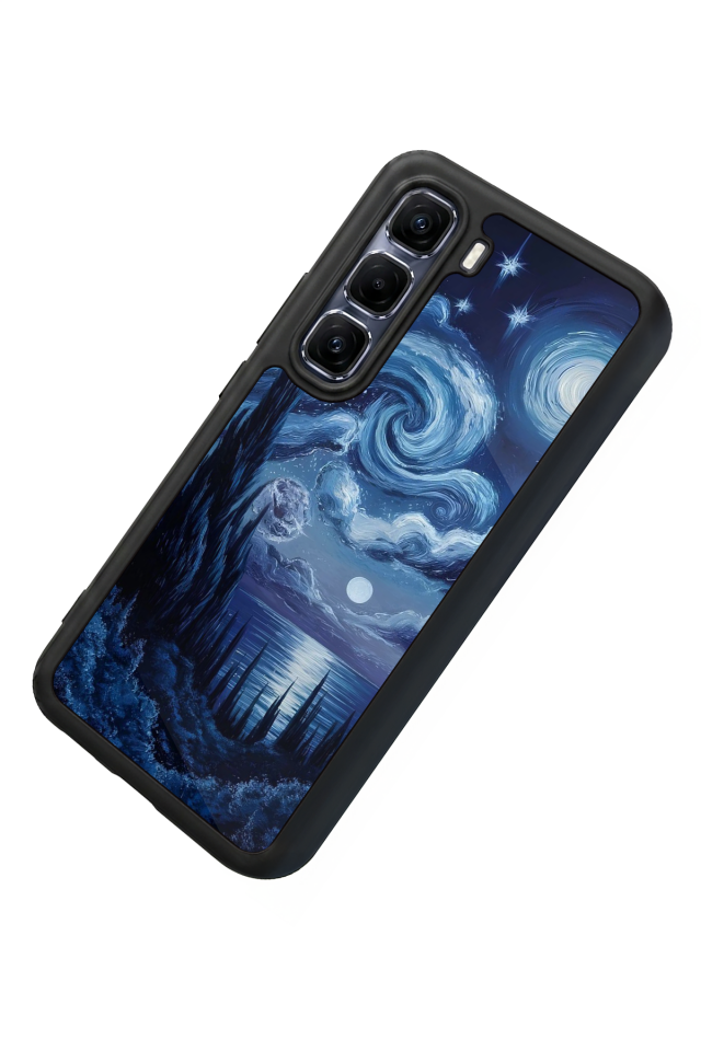 Infinix Hot 60 Pro Plus Uyumlu Ay Tasarımlı Glossy Premium Kılıf