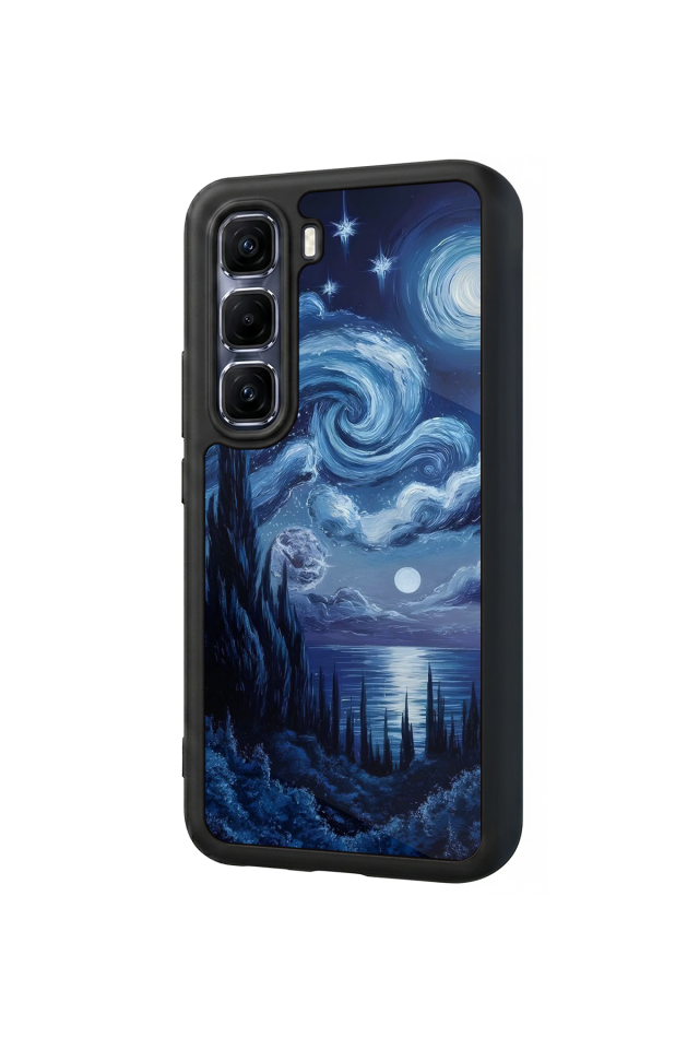 Infinix Hot 60 Pro Plus Uyumlu Ay Tasarımlı Glossy Premium Kılıf