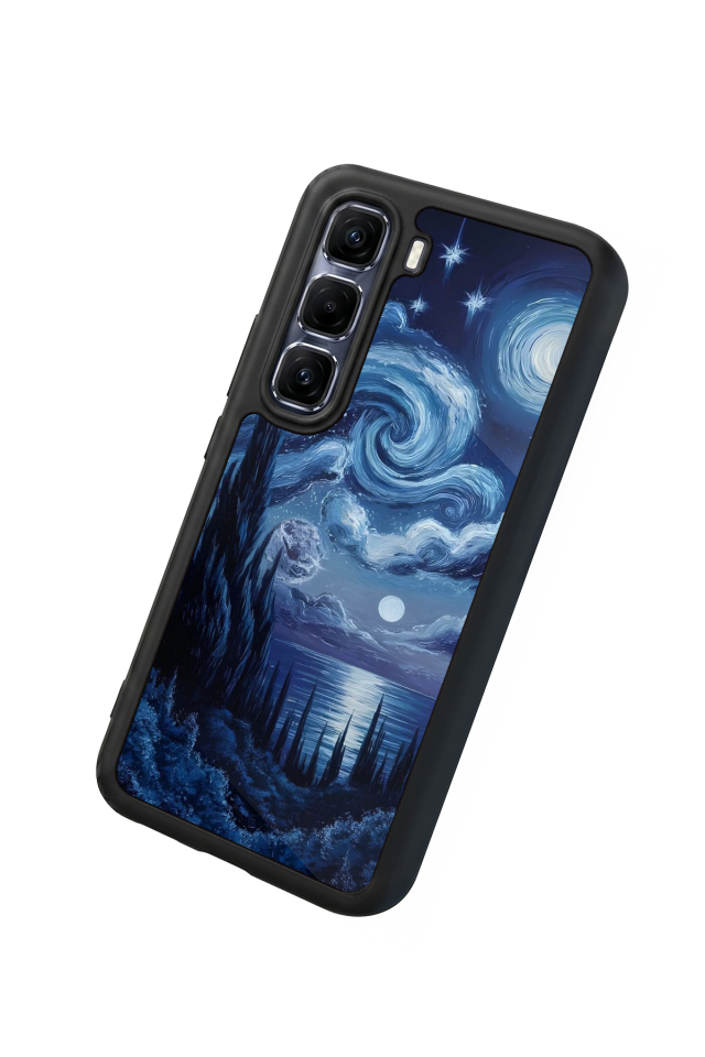 Infinix Hot 60 Pro Plus Uyumlu Ay Tasarımlı Glossy Premium Kılıf