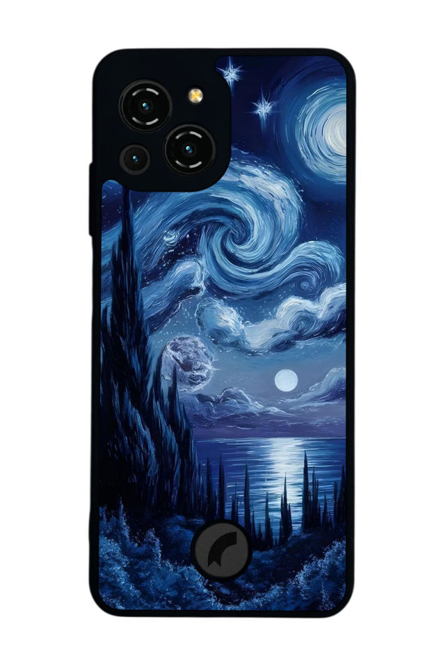 Reeder S23 Pro Max Uyumlu Ay Tasarımlı Glossy Premium Kılıf