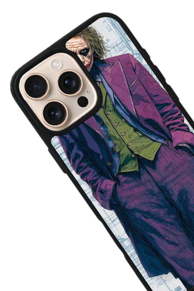 iPhone 14 Pro Max Uyumlu Joker Tasarımlı Glossy Premium Kılıf