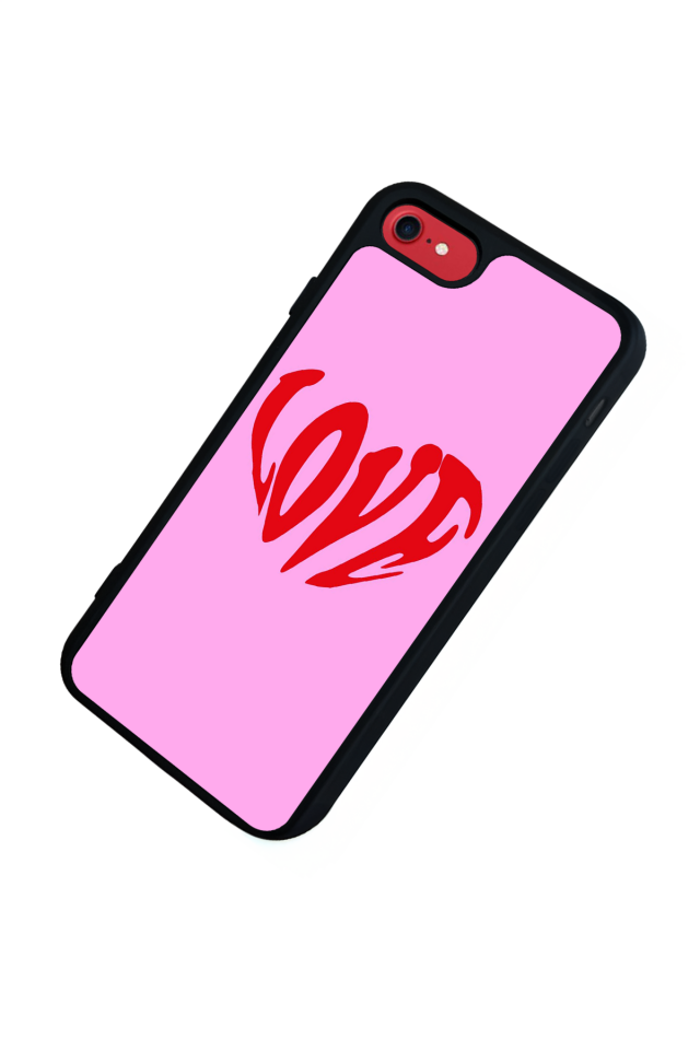 iPhone 8 Uyumlu Kalp Love Tasarımlı Glossy Premium Kılıf