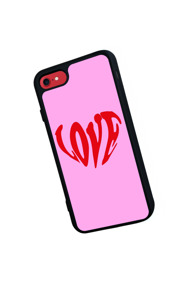 iPhone 8 Uyumlu Kalp Love Tasarımlı Glossy Premium Kılıf