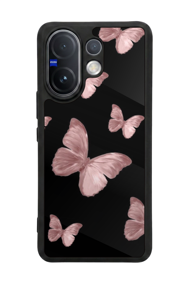 Vivo V60 Uyumlu Kelebek Tasarımlı Glossy Premium Kılıf
