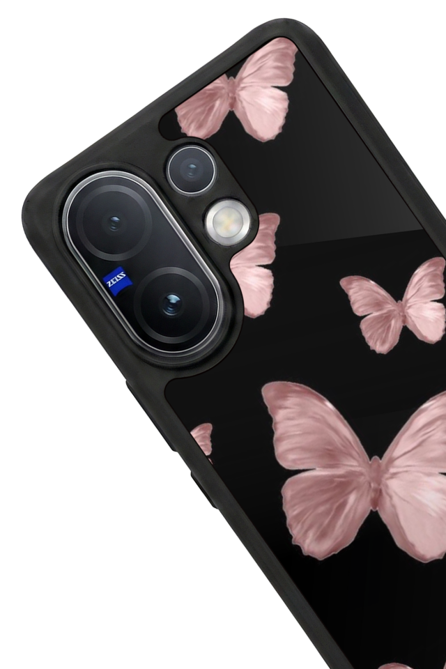Vivo V60 Uyumlu Kelebek Tasarımlı Glossy Premium Kılıf