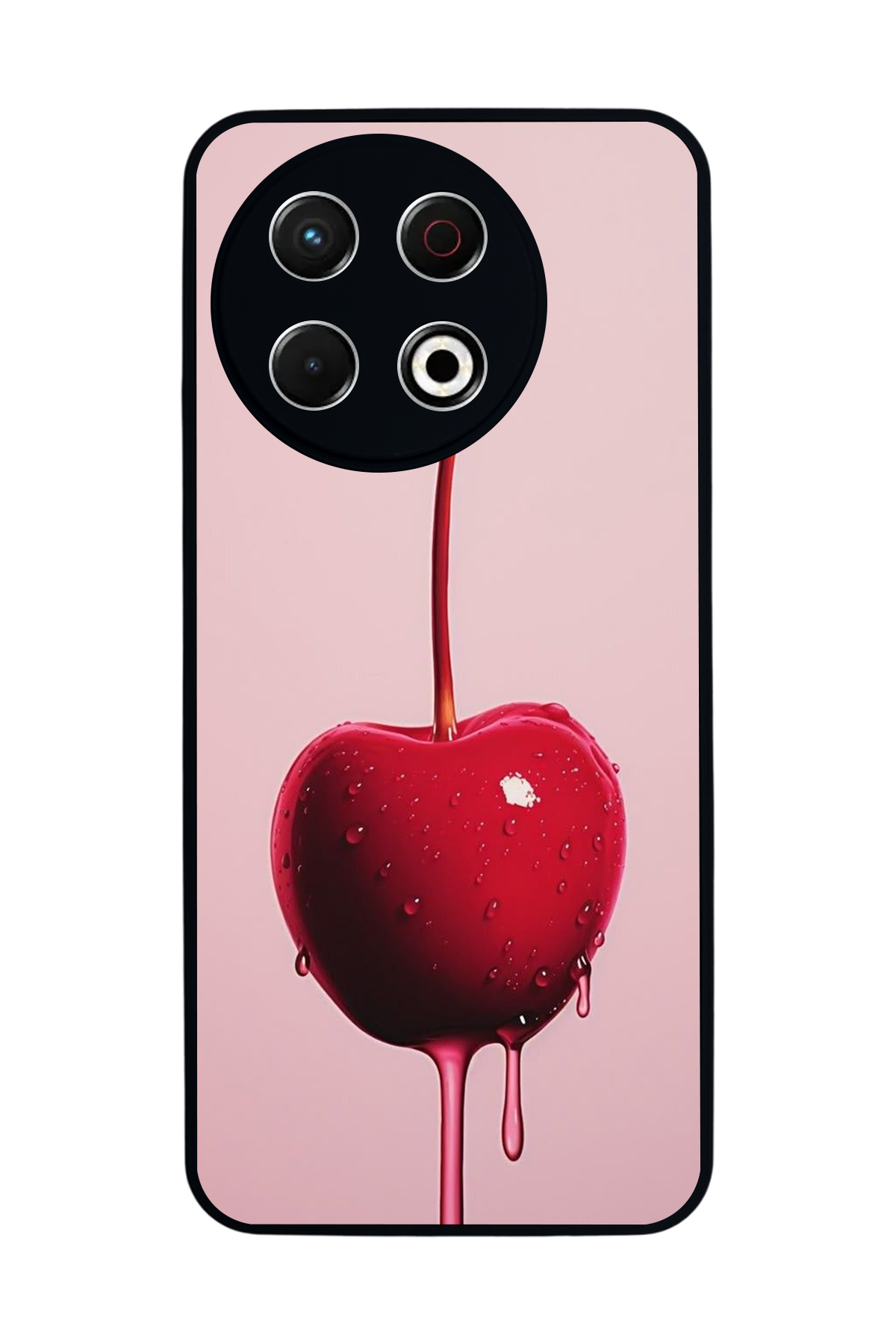 Tecno Spark 30 Pro Uyumlu Kiraz Tasarımlı Glossy Premium Kılıf