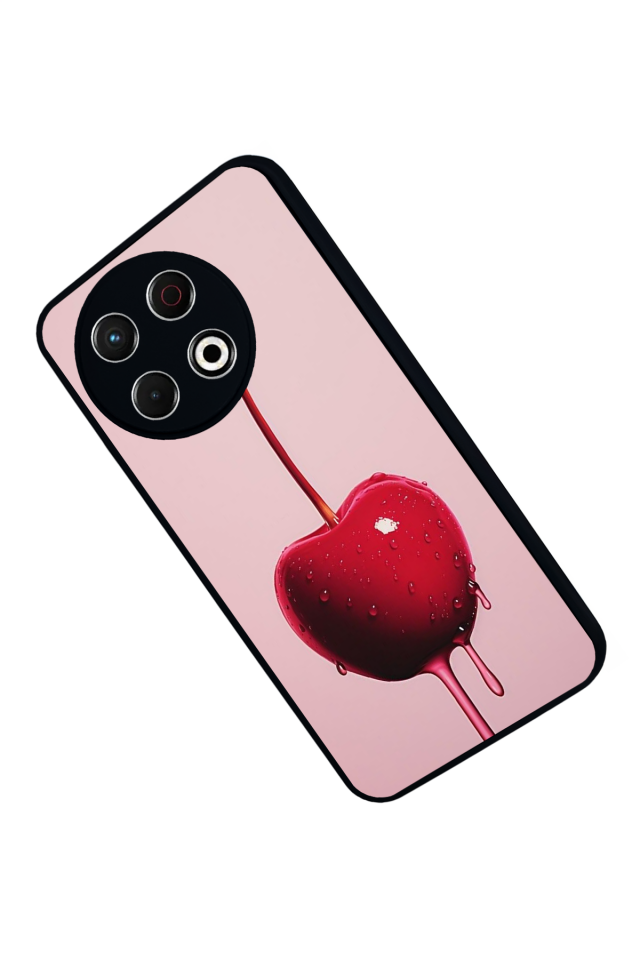 Tecno Spark 30 Pro Uyumlu Kiraz Tasarımlı Glossy Premium Kılıf