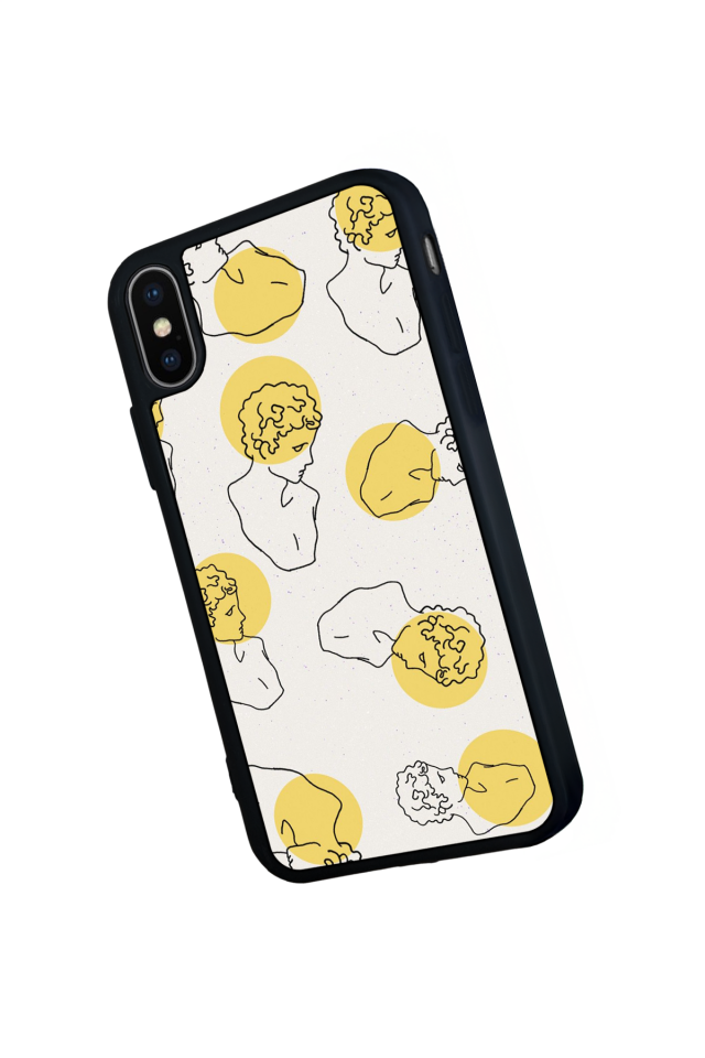 iPhone X/ XS Uyumlu Line Art Tasarımlı Glossy Premium Kılıf