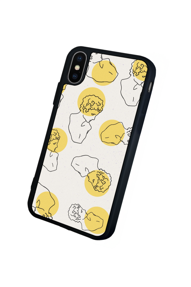 iPhone X/ XS Uyumlu Line Art Tasarımlı Glossy Premium Kılıf