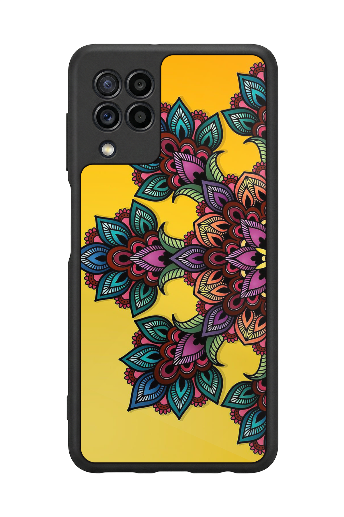 Samsung Galaxy M32 Uyumlu Mandala Tasarımlı Glossy Premium Kılıf