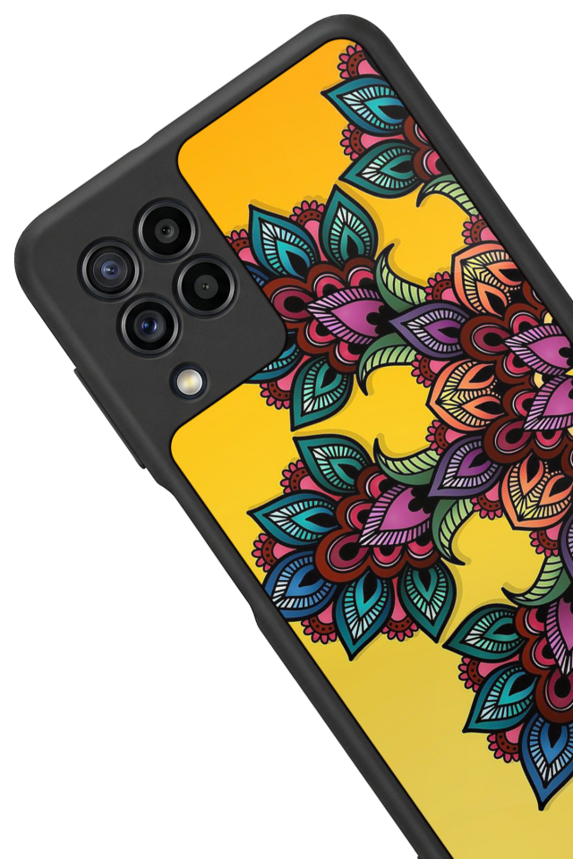 Samsung Galaxy M32 Uyumlu Mandala Tasarımlı Glossy Premium Kılıf