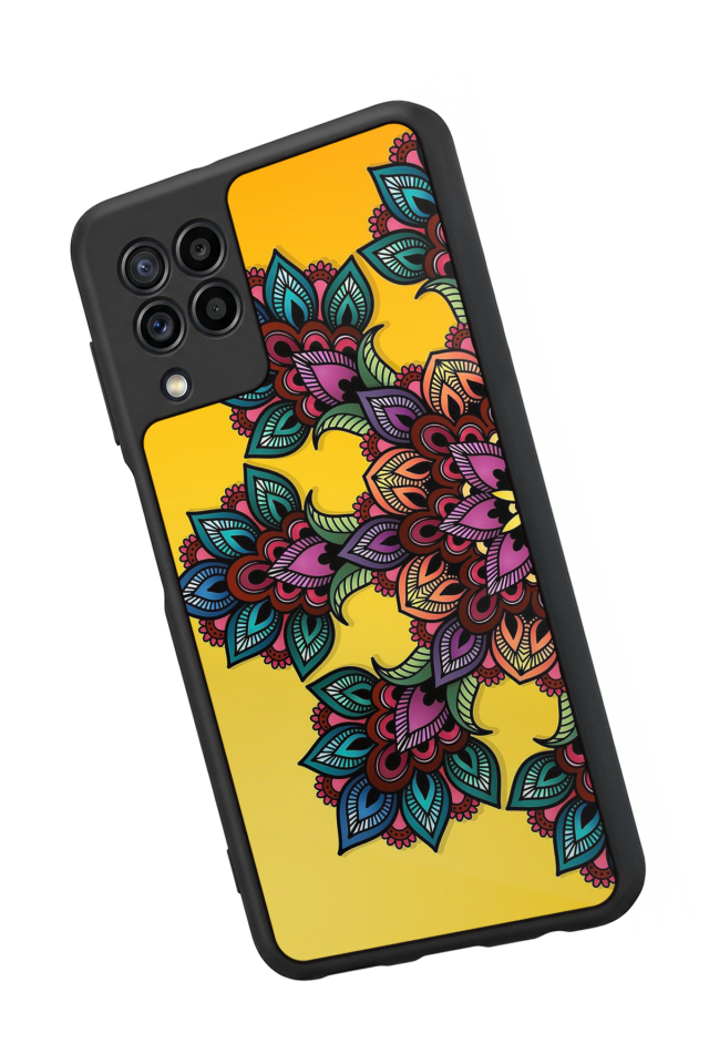 Samsung Galaxy M32 Uyumlu Mandala Tasarımlı Glossy Premium Kılıf