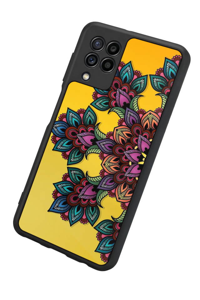 Samsung Galaxy M32 Uyumlu Mandala Tasarımlı Glossy Premium Kılıf