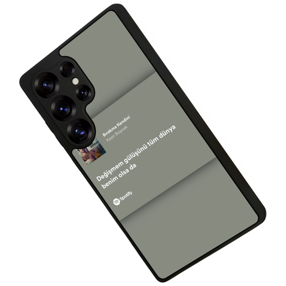 Samsung Galaxy S25 Ultra Uyumlu Sarki Sozleri Tasarımlı Glossy Premium Kılıf