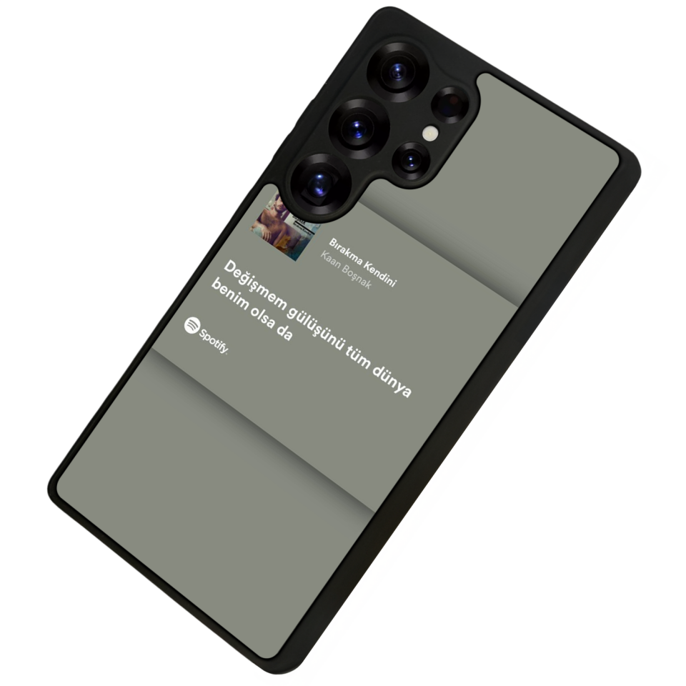 Samsung Galaxy S25 Ultra Uyumlu Sarki Sozleri Tasarımlı Glossy Premium Kılıf