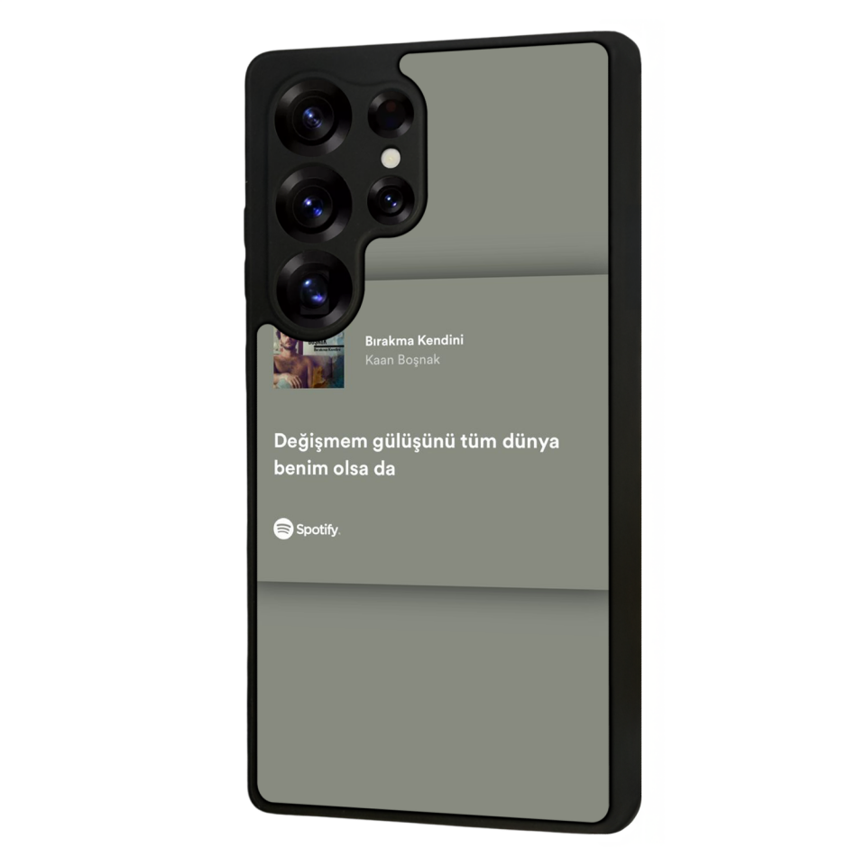 Samsung Galaxy S25 Ultra Uyumlu Sarki Sozleri Tasarımlı Glossy Premium Kılıf