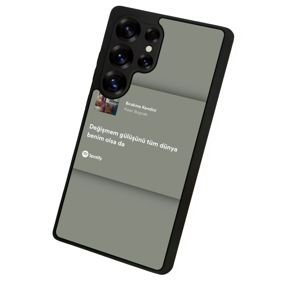 Samsung Galaxy S25 Ultra Uyumlu Sarki Sozleri Tasarımlı Glossy Premium Kılıf