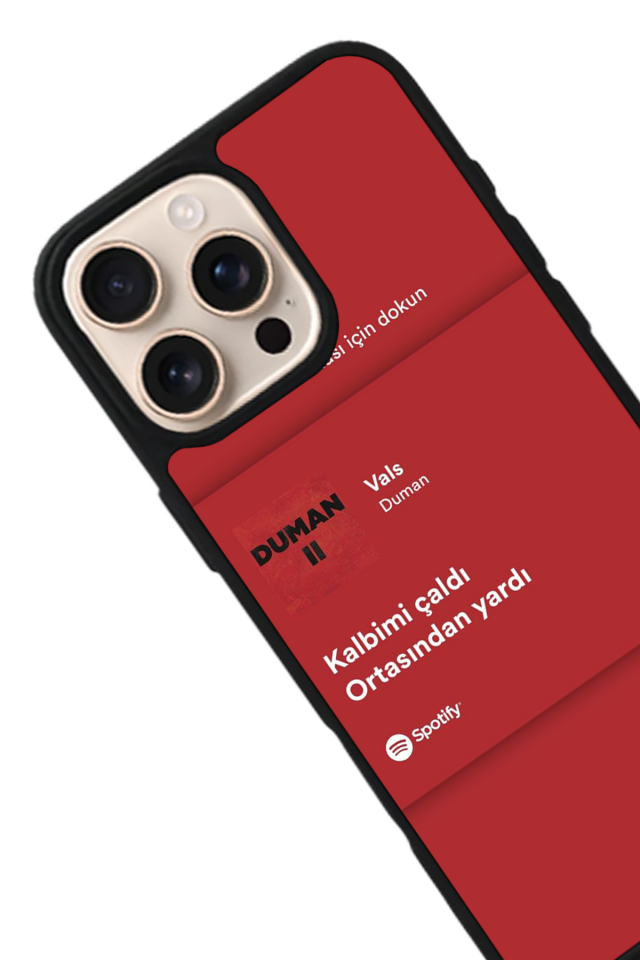 iPhone 15 Pro Uyumlu Sarki Sozleri Tasarımlı Glossy Premium Kılıf