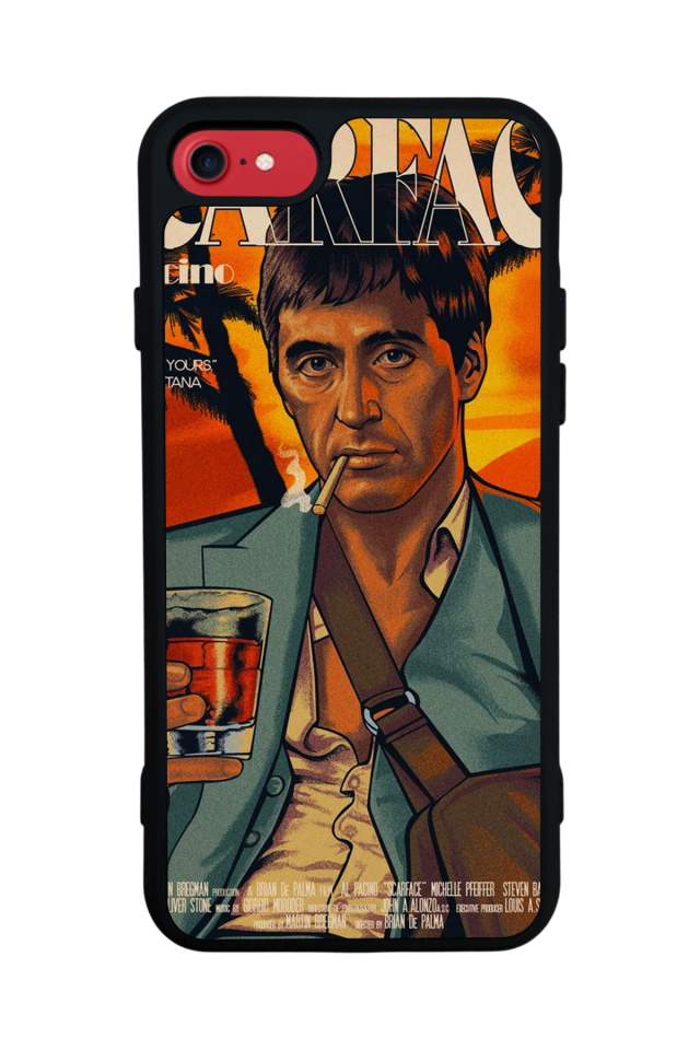 iPhone 7 Uyumlu Scarface Tasarımlı Glossy Premium Kılıf