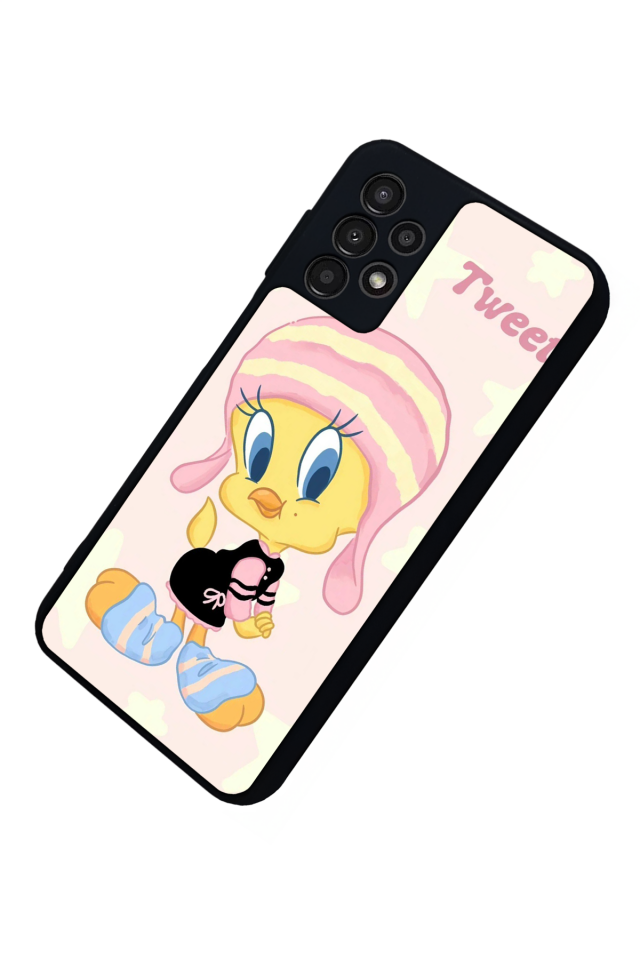 Samsung Galaxy A13 Uyumlu Tweety Tasarımlı Glossy Premium Kılıf