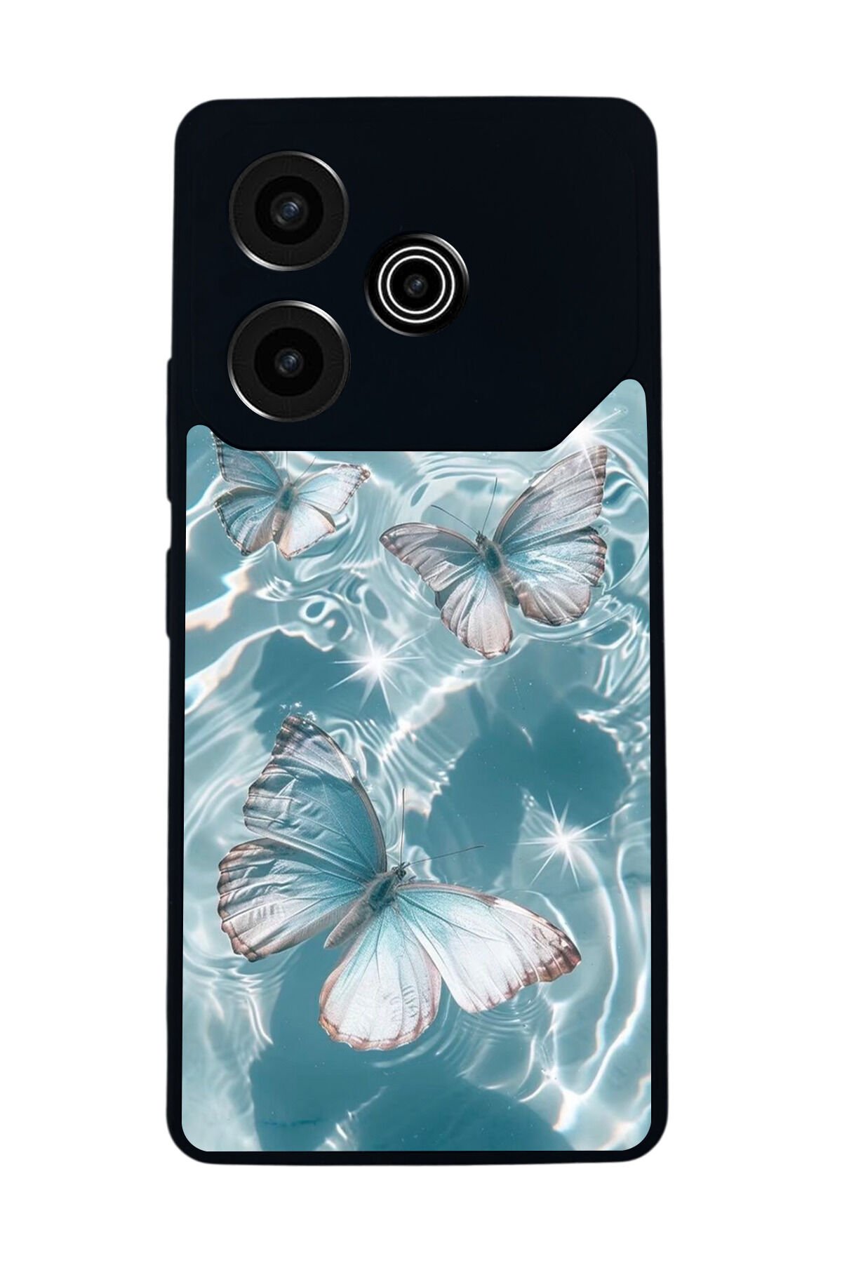 Tecno Pova 6 Uyumlu Kelebek Tasarımlı Glossy Premium Kılıf