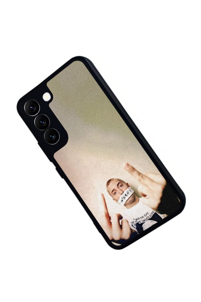 Samsung Galaxy S22 Uyumlu Eminem Tasarımlı Glossy Premium Kılıf