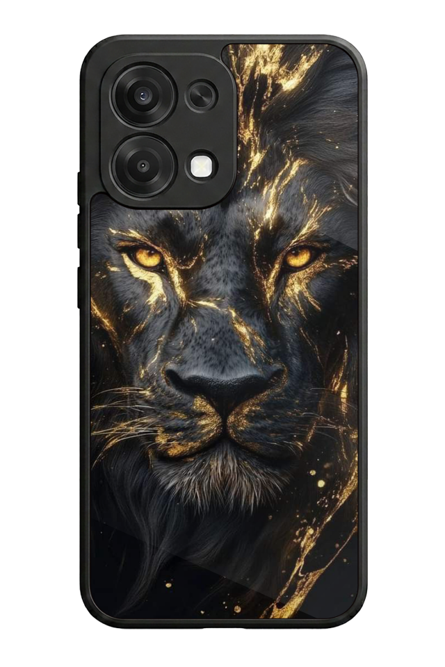 Oppo A6 Pro Uyumlu Aslan Tasarımlı Glossy Premium Kılıf