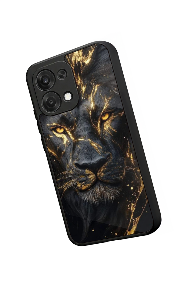 Oppo A6 Pro Uyumlu Aslan Tasarımlı Glossy Premium Kılıf